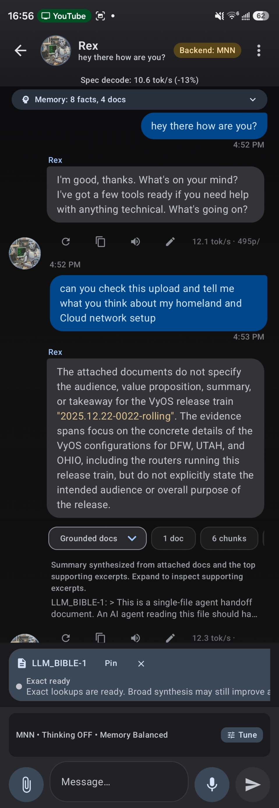 Document RAG Grounded Response