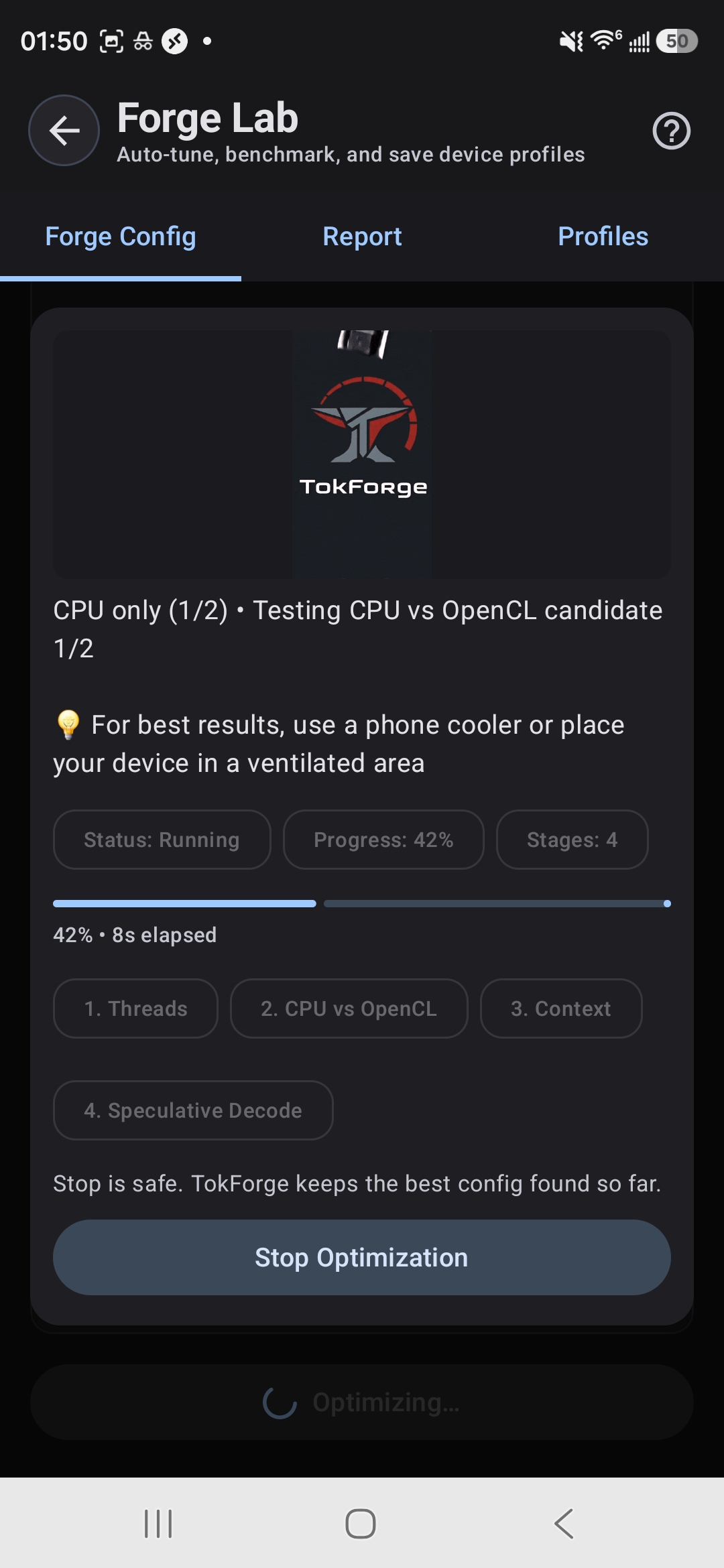 AutoForge Auto-Tune Running