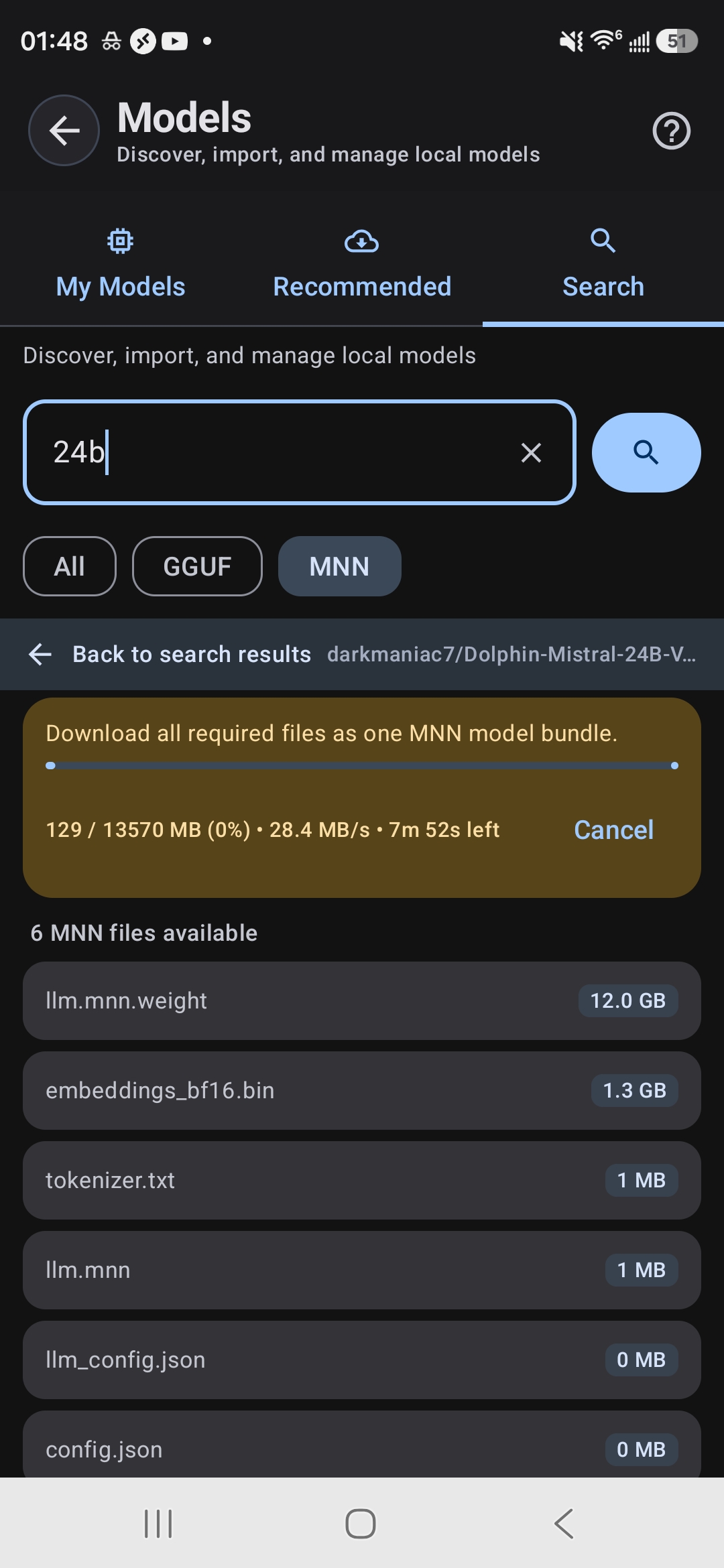 Search HuggingFace for any compatible model