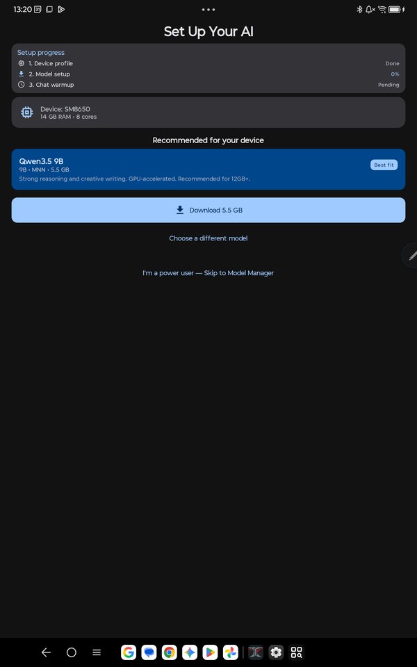 TokForge tablet onboarding